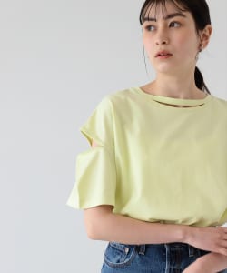 Ray BEAMS / カットアウト スリーブ Tシャツ