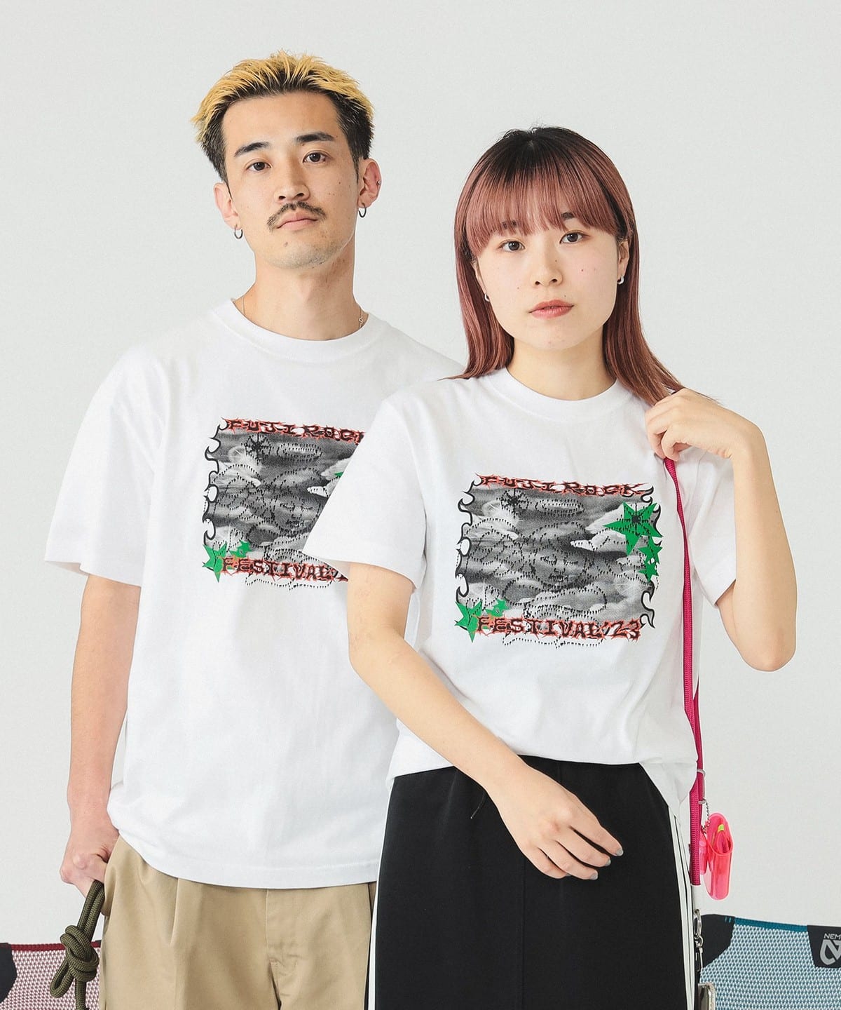 beams Tシャツ ビームス Mサイズ フジロック 黒 ROCK - Tシャツ