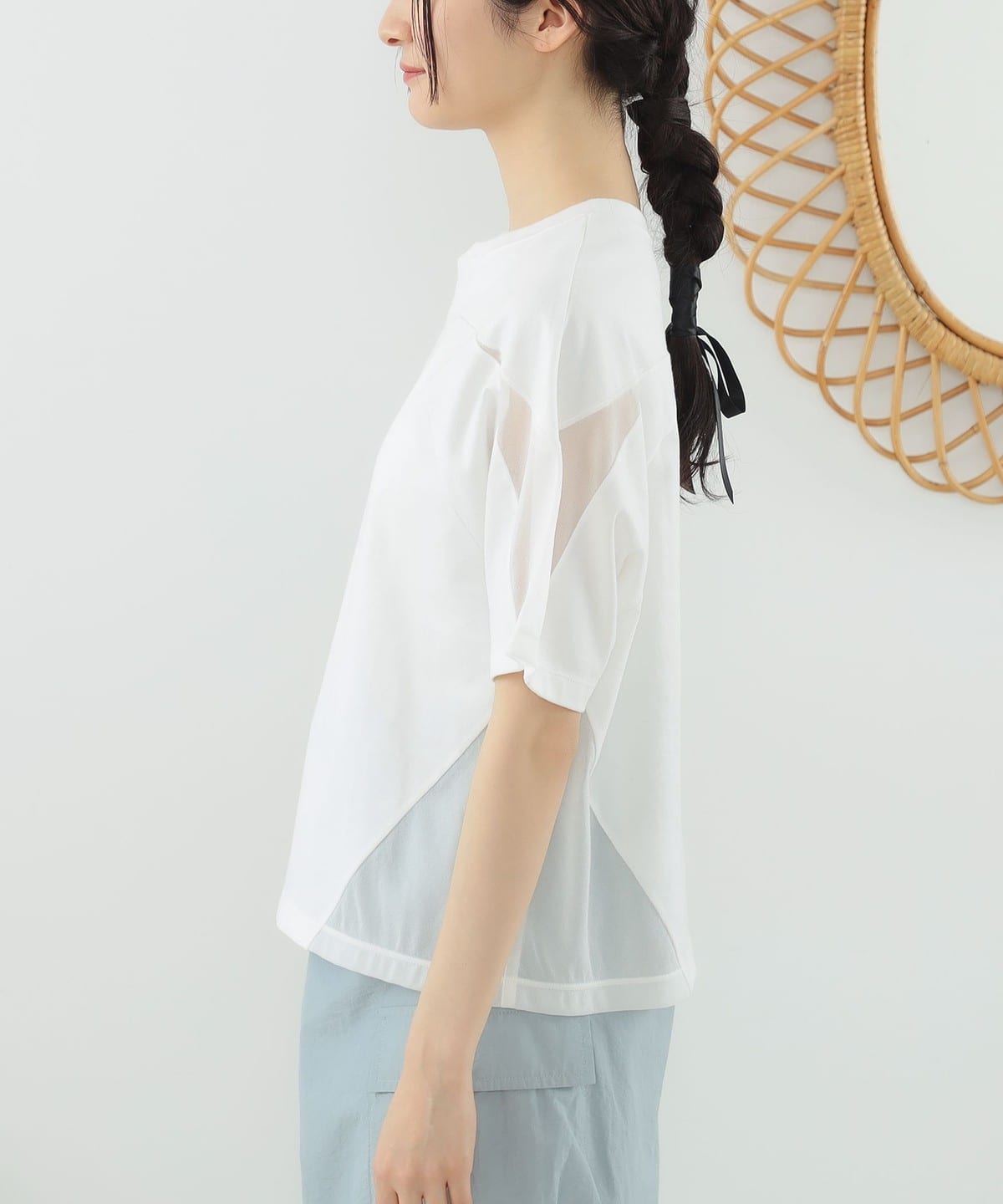 Ray BEAMS（レイ ビームス）シアー キリカエ Tシャツ（Tシャツ