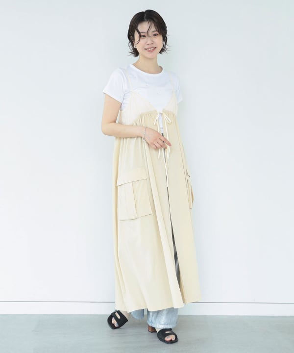 Ray BEAMS - Ray BEAMS / ライン ストーン ストレッチ Tシャツ Ray BEAMS（レイビームス）の「Ray BEAMS / ライン ストーン
