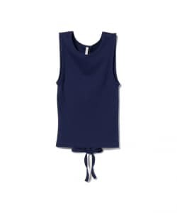○babaco / Fine Ribbed Cotton Silk Open Back Tank