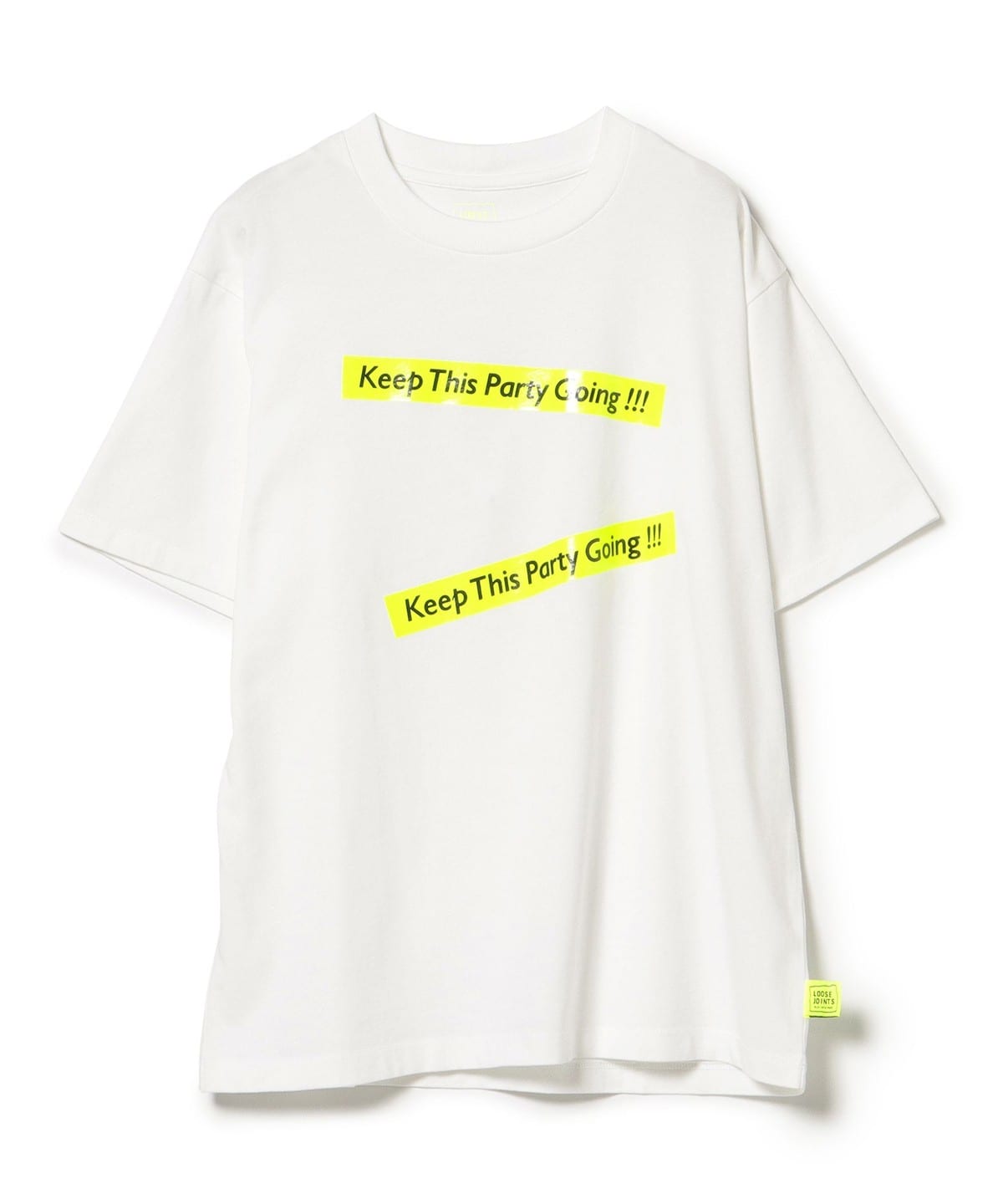 LOOSE JOINTS ルーズ ジョインツ / DAISUKE YOKOYAMA Keep This Party Tシャツ Tシャツ・カットソー WOMEN WHITE S LOOSE JOINTS ルーズ ジョインツ / DAISUKE YOKOYAMA Keep This Party Tシャツ Tシャツ・カットソー WOMEN WHITE S