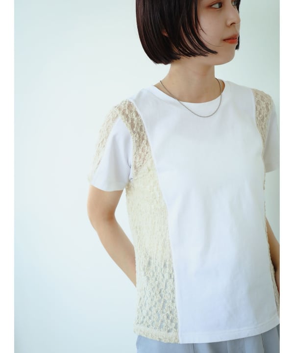 Ray BEAMS（レイ ビームス）サイド レース キリカエ Tシャツ（T