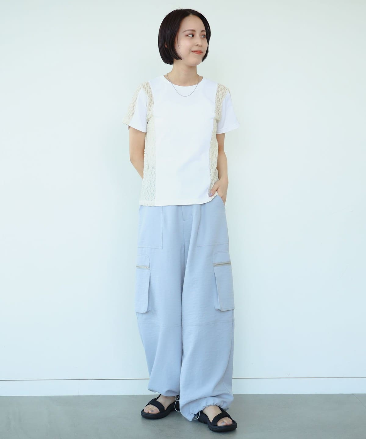 Ray BEAMS（レイ ビームス）サイド レース キリカエ Tシャツ（T