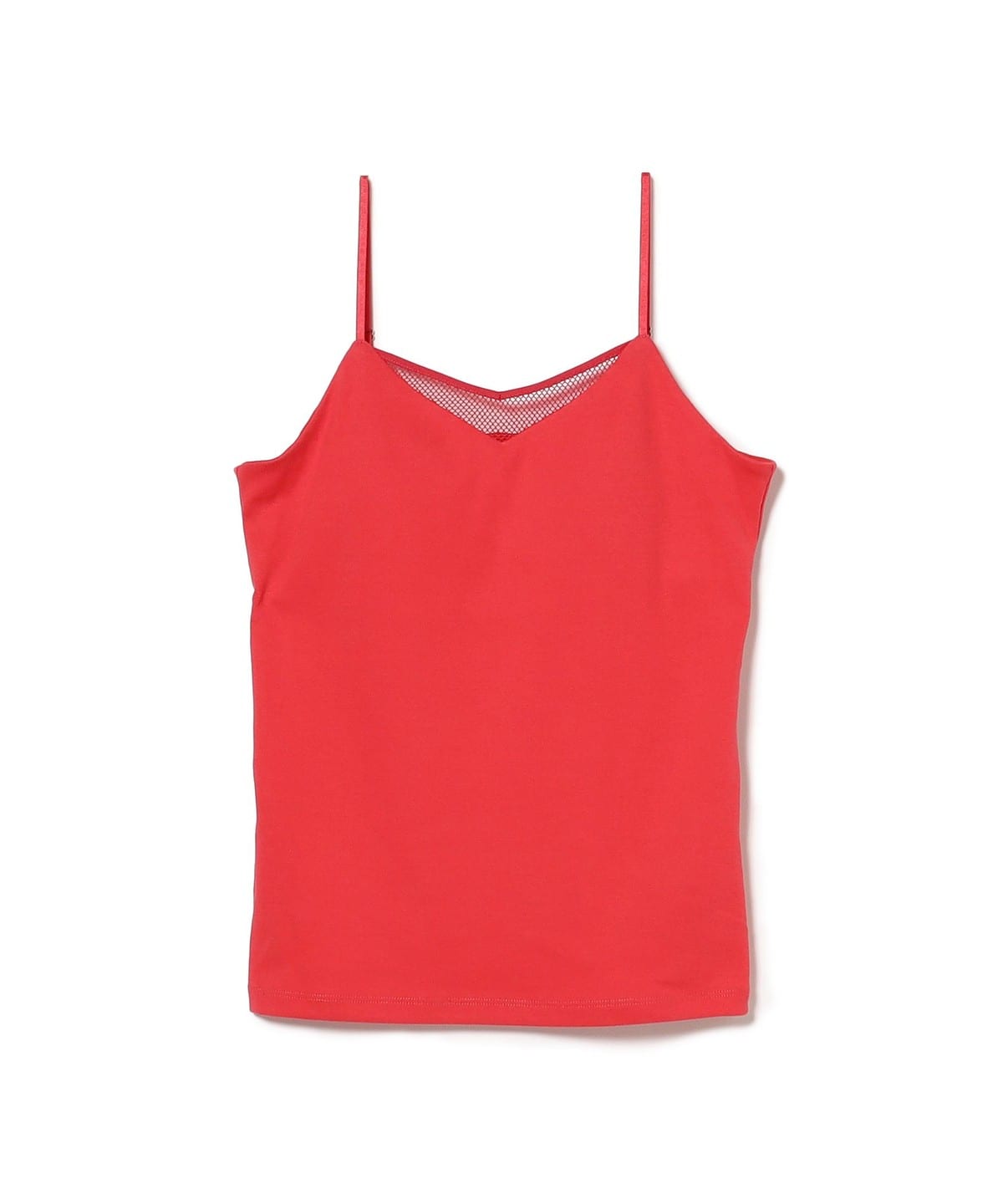 メッシュ トリム カップ キャミソール Tシャツ・カットソー WOMEN RED ONE SIZE メッシュ トリム カップ キャミソール Tシャツ・カットソー WOMEN RED ONE SIZE