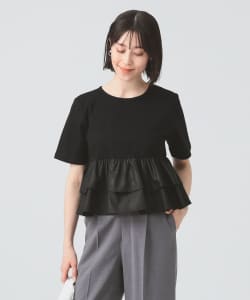Ray BEAMS / 女裝 層次 拼接 圓領 上衣