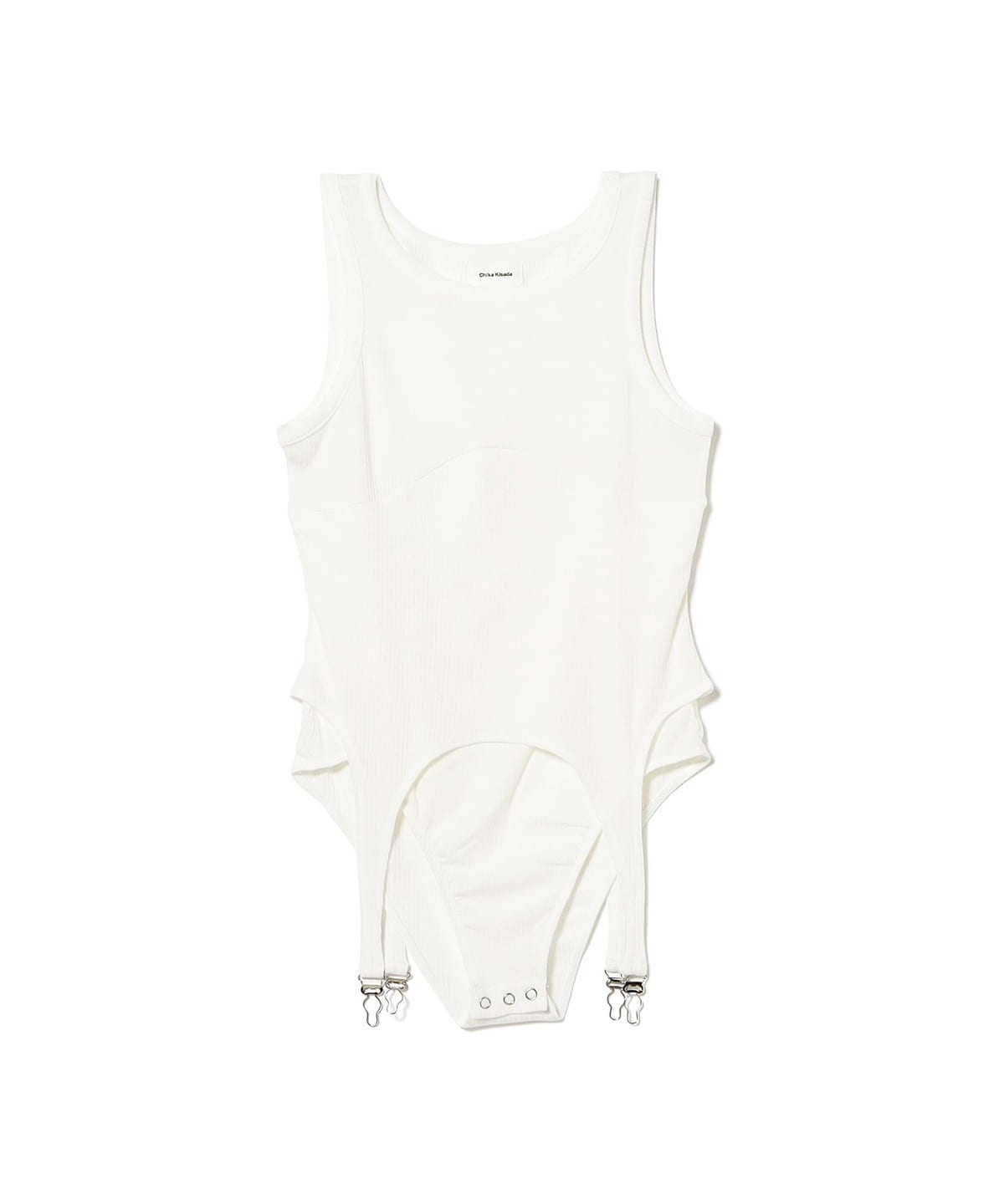 Chika Kisada チカ キサダ / ガーター ボディ Tシャツ・カットソー WOMEN WHITE 1 Chika Kisada チカ キサダ / ガーター ボディ Tシャツ・カットソー WOMEN WHITE 1