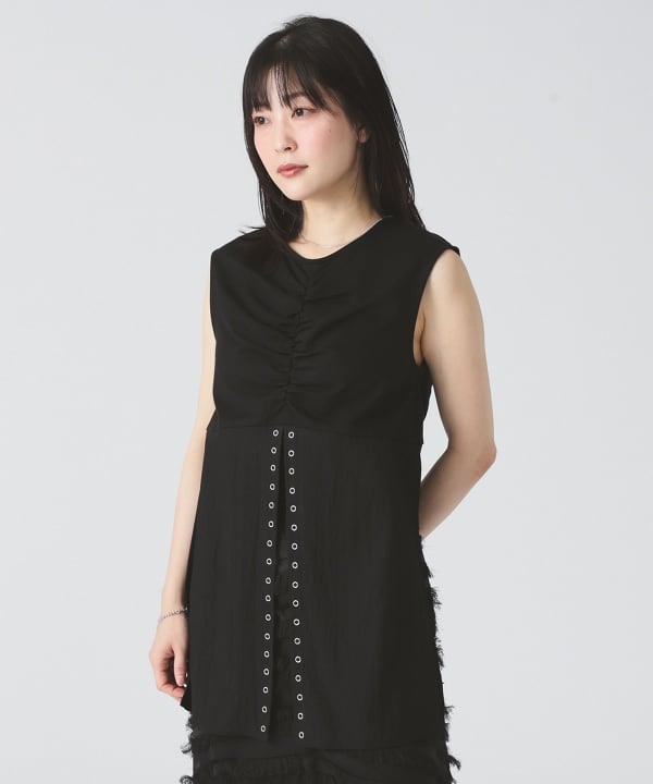 Ray BEAMS / フリンジ 2Way ノースリーブ トップス Ray BEAMS（レイビームス）の「Ray BEAMS / フリンジ 2Way