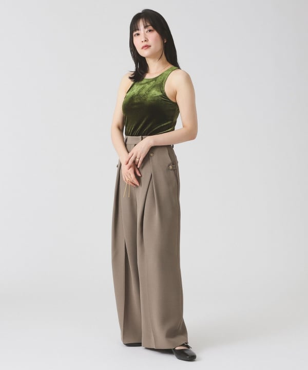 【在庫限り】 Ray BEAMS（レイ ビームス）RBS / ベロア カップ付きタンク タンクトップ