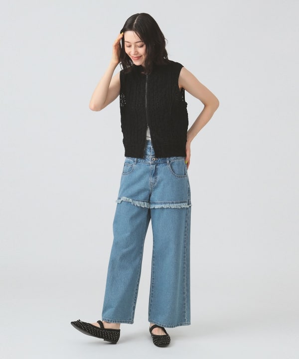 Ray BEAMS Ray BEAMS High Neck Zip Vest (Tops Vest) Available