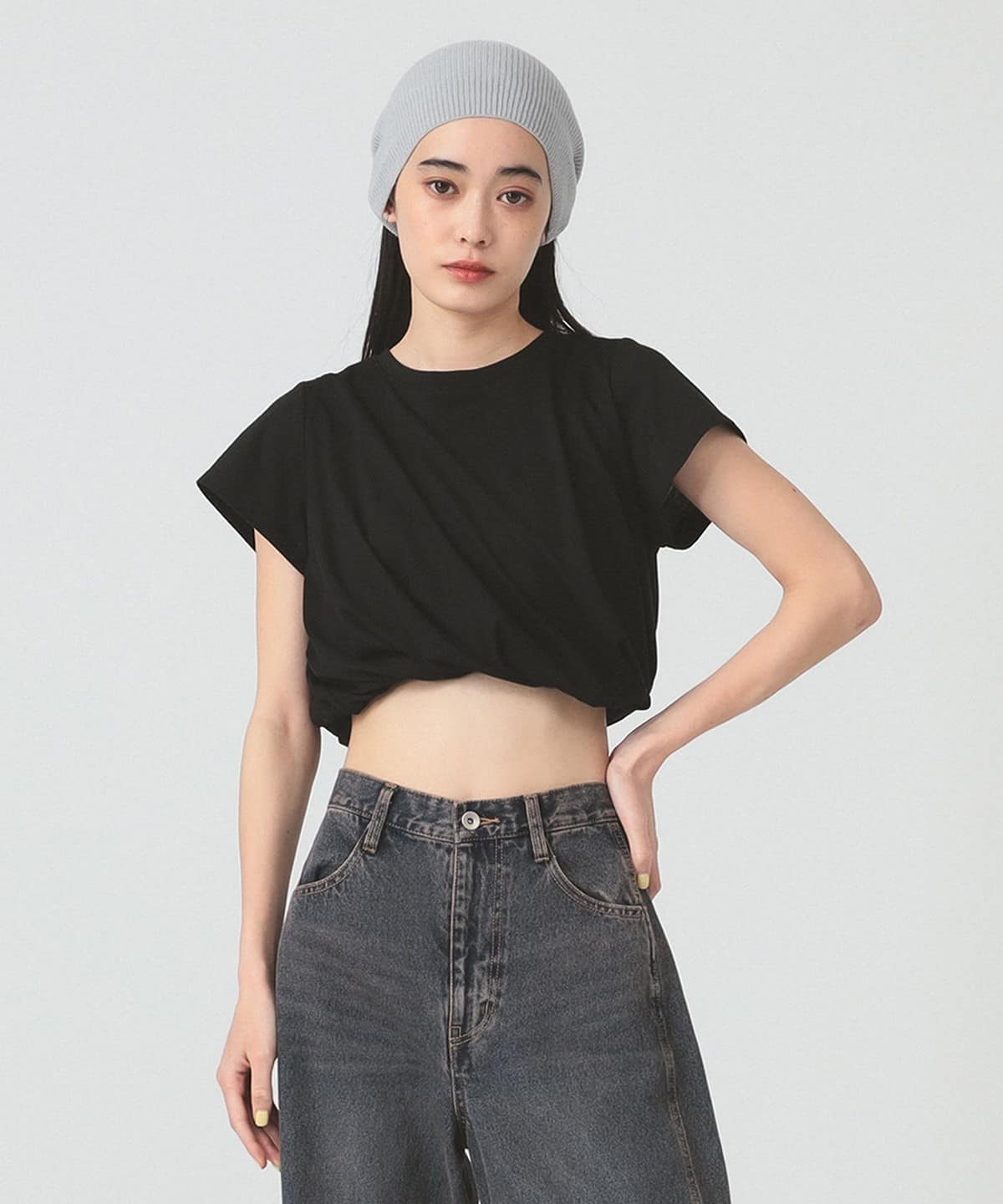 ツイスト バルーン Tシャツ Tシャツ・カットソー WOMEN BLACK ONE SIZE ツイスト バルーン Tシャツ Tシャツ・カットソー WOMEN BLACK ONE SIZE