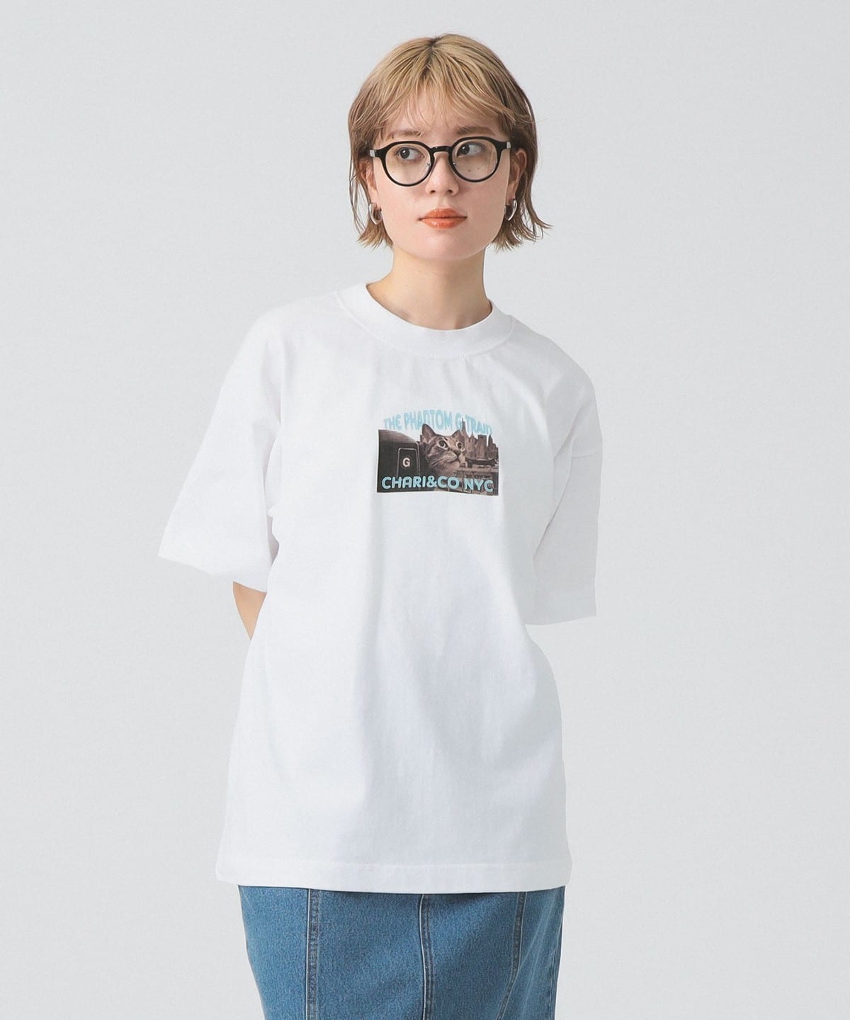 【別注】Chari & Co. / PHANTOM G TRAIN CAT Tシャツ Tシャツ・カットソー WOMEN WHITE ONE SIZE 【別注】Chari & Co. / PHANTOM G TRAIN CAT Tシャツ Tシャツ・カットソー WOMEN WHITE ONE SIZE