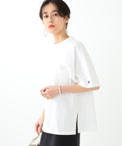 Champion × Ray BEAMS / 別注 ビッグ ポケット Tシャツ