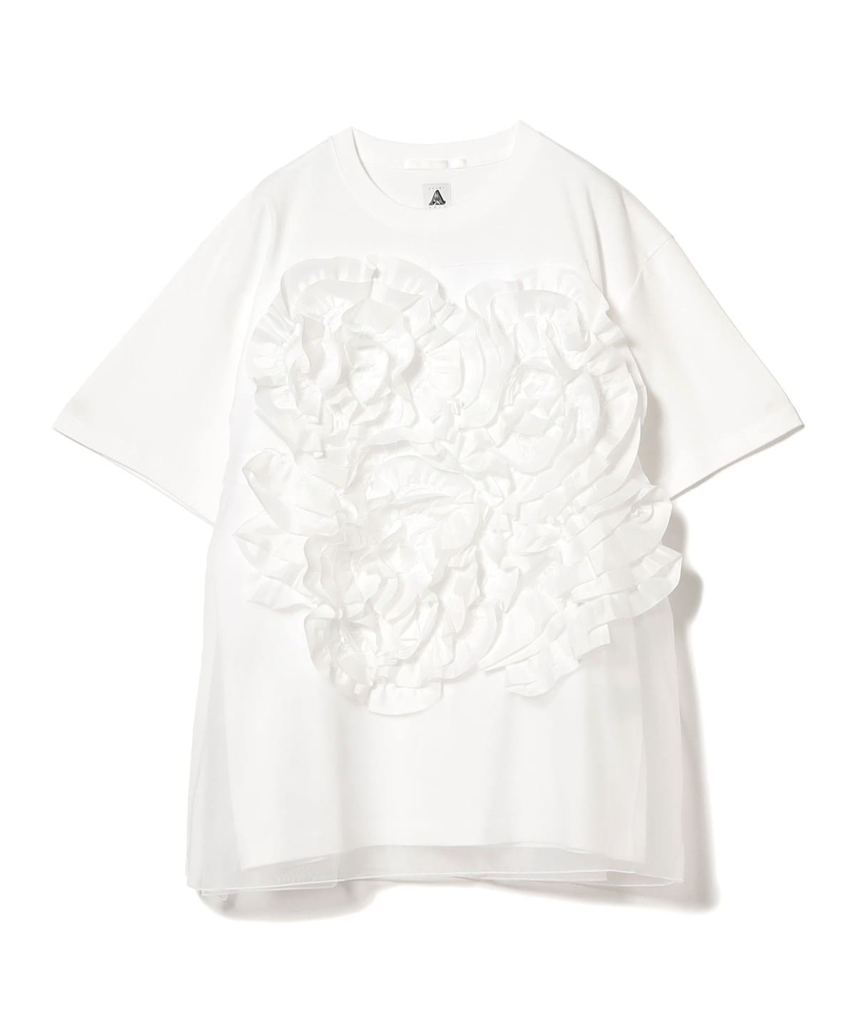 【別注】Yuumi ARIA ユウミアリア / BIG FRILL T-SHIRT Tシャツ・カットソー WOMEN WHITE ONE SIZE 【別注】Yuumi ARIA ユウミアリア / BIG FRILL T-SHIRT Tシャツ・カットソー WOMEN WHITE ONE SIZE