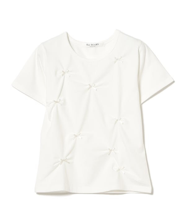 Ray BEAMS(レイ ビームス)ランダム ミニ リボン Tシャツ(T Ray BEAMS(レイ ビームス)ランダム ミニ リボン Tシャツ(T