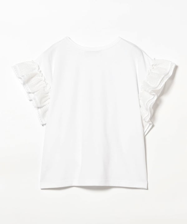Ray BEAMS（レイ ビームス）レース フリルスリーブ Tシャツ（T