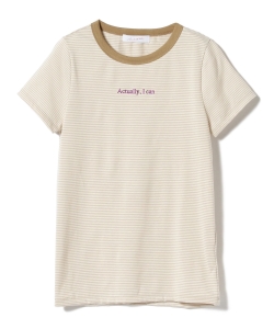 Available Today × Ray BEAMS / 別注 ボーダー 刺繍 Tシャツ