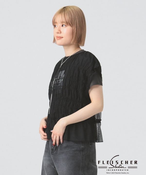 Ray BEAMS Ray BEAMS Shirring French Sleeve (T-shirts, cut