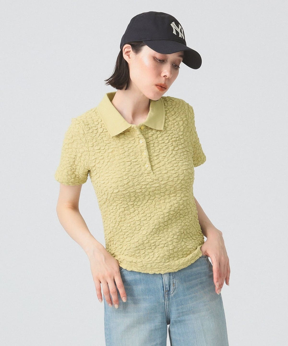フクレジャカード ポロ シャツ・ブラウス WOMEN YELLOW ONE SIZE フクレジャカード ポロ シャツ・ブラウス WOMEN YELLOW ONE SIZE