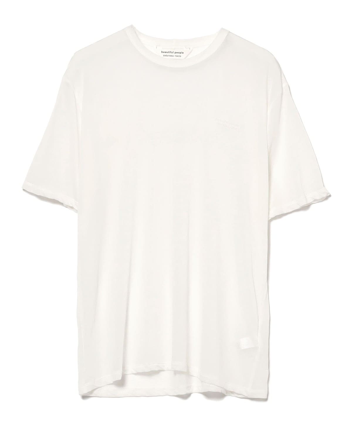 beautiful people ビューティフル ピープル / sheer jersey outline logo T Tシャツ・カットソー WOMEN OFF WHITE 38 beautiful people ビューティフル ピープル / sheer jersey outline logo T Tシャツ・カットソー WOMEN OFF WHITE 38