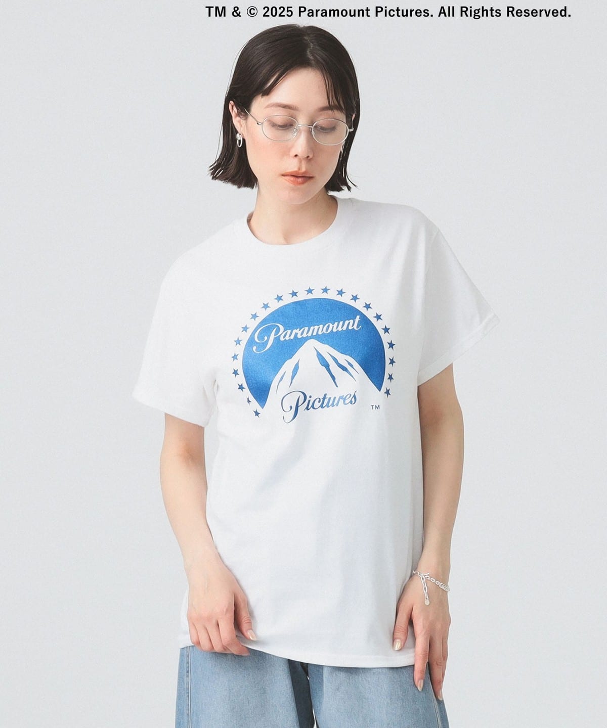 Paramount Pictures / グリッター Tシャツ Tシャツ・カットソー WOMEN WHITE ONE SIZE Paramount Pictures / グリッター Tシャツ Tシャツ・カットソー WOMEN WHITE ONE SIZE