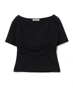 ボートネック スリット フィット Tシャツ