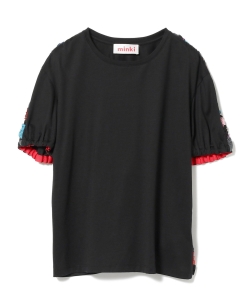 minki / サイド フリル パフスリーブ Tシャツ