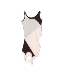 beautiful people / double-end silky touch cotton rib top