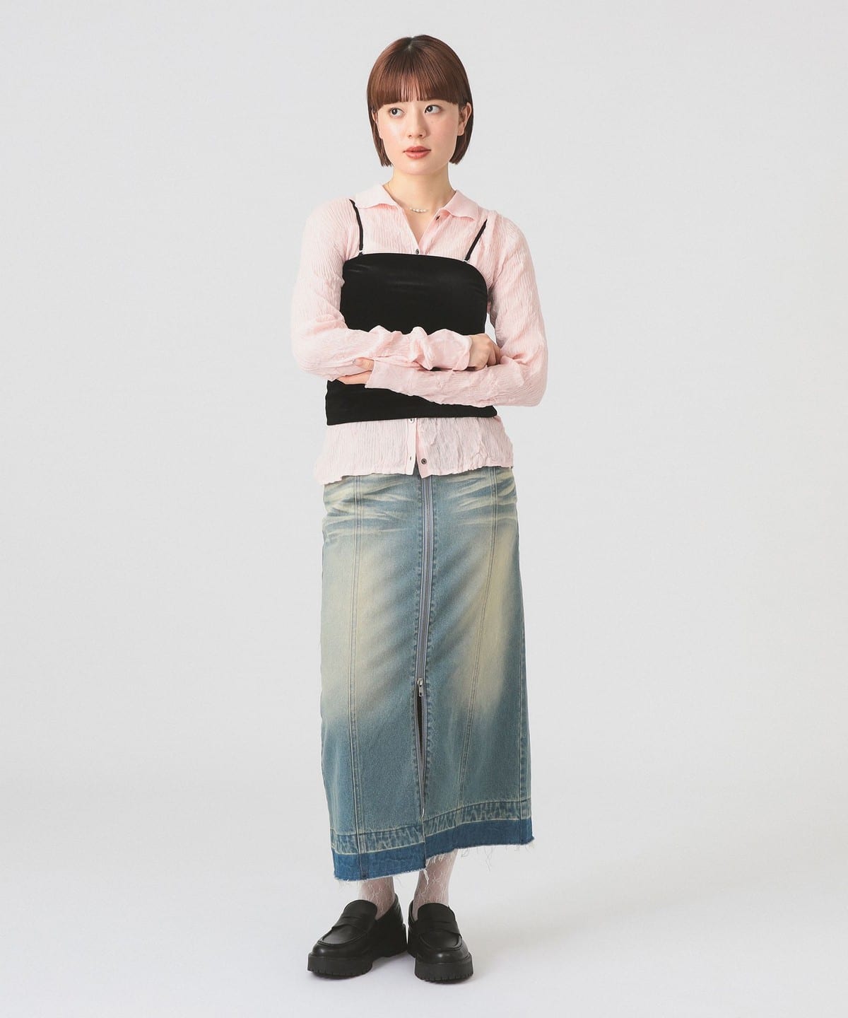 Ray BEAMS（レイ ビームス）2WAY ベロア カップ付き キャミソール（T 
