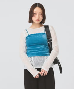 2WAY ベロア カップ付き キャミソール