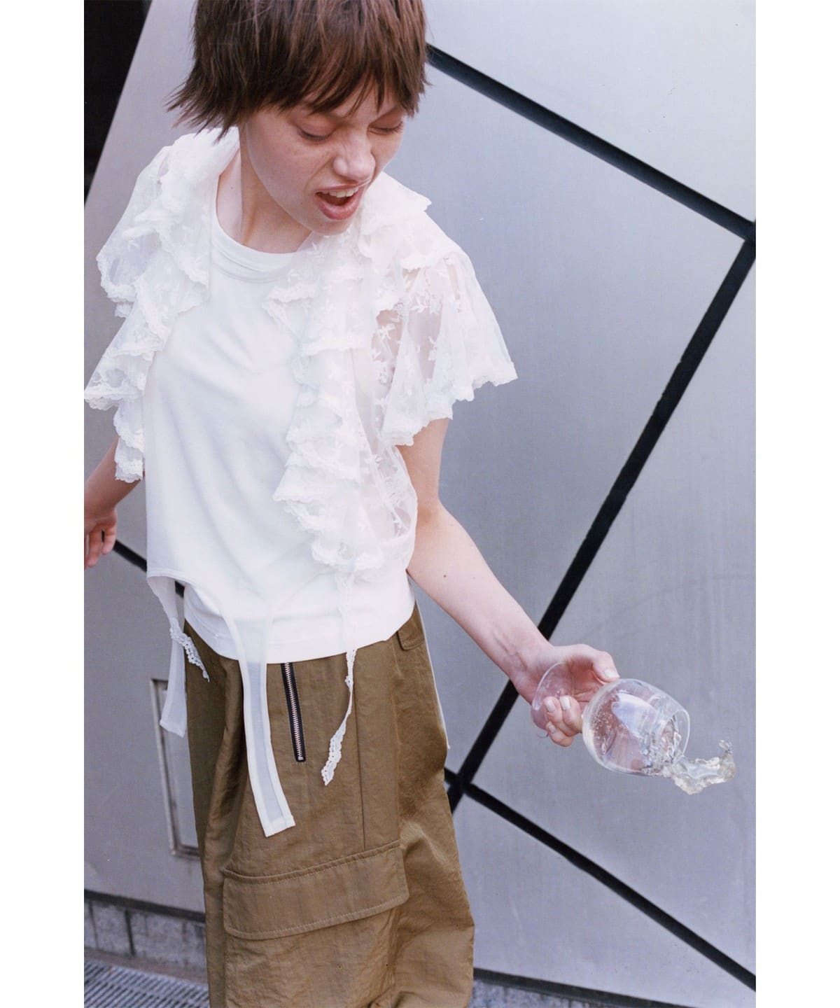 Ray BEAMS（レイ ビームス）シアー レイヤード タンクトップ（Tシャツ