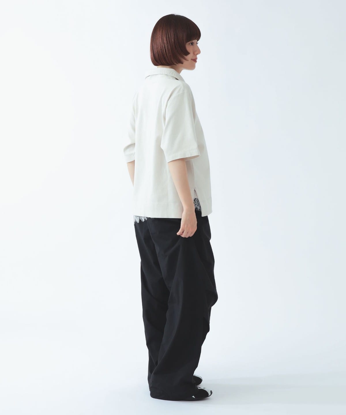 Ray BEAMS（レイ ビームス）【別注】Champion / ハーフ ジップ Tシャツ 