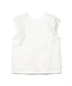 チュール レイヤー ラッフル フレンチスリーブ