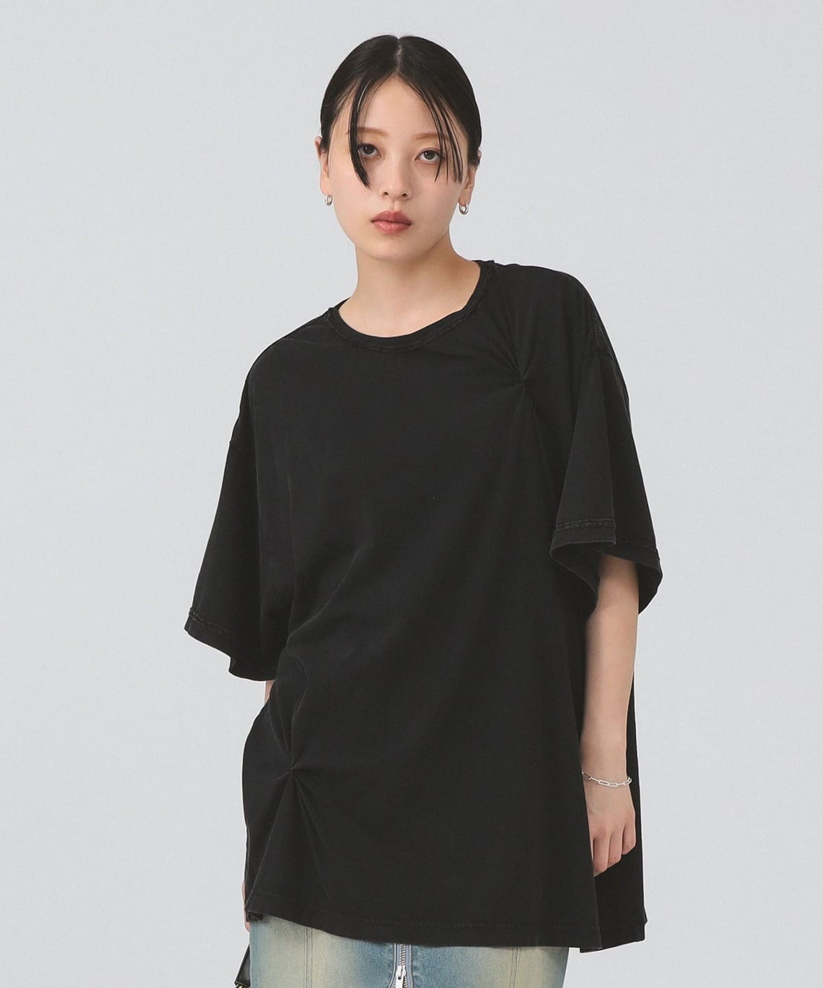 Ray BEAMS（レイ ビームス）フロスト 加工 タック ビッグ Tシャツ（T