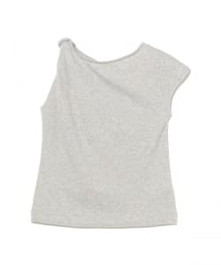 アシンメトリー オフショルダー Tシャツ