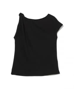 アシンメトリー オフショルダー Tシャツ