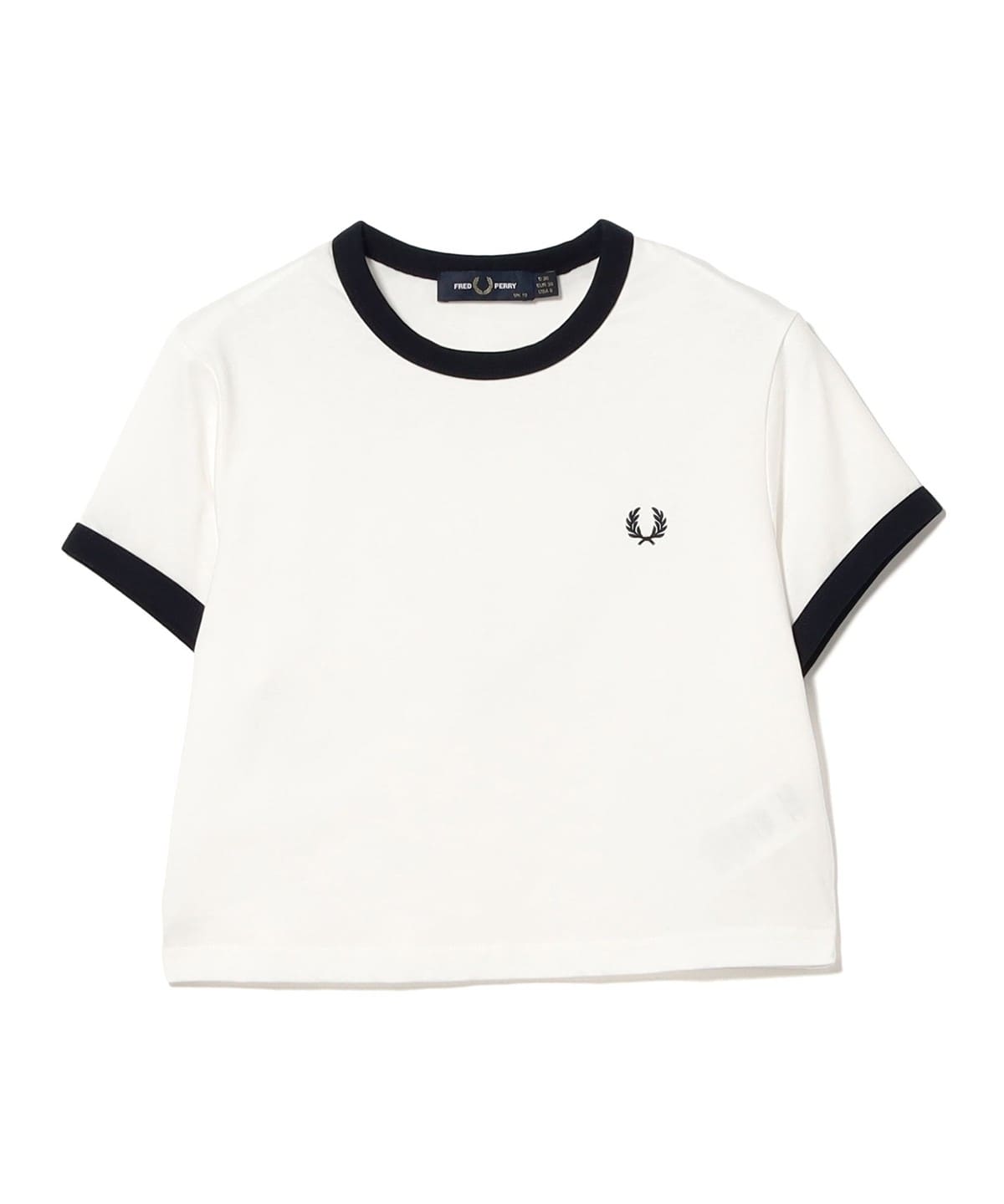 FRED PERRY クロップドTシャツ Ray BEAMS（レイ ビームス）FRED PERRY / クロップド リンガー Tシャツ