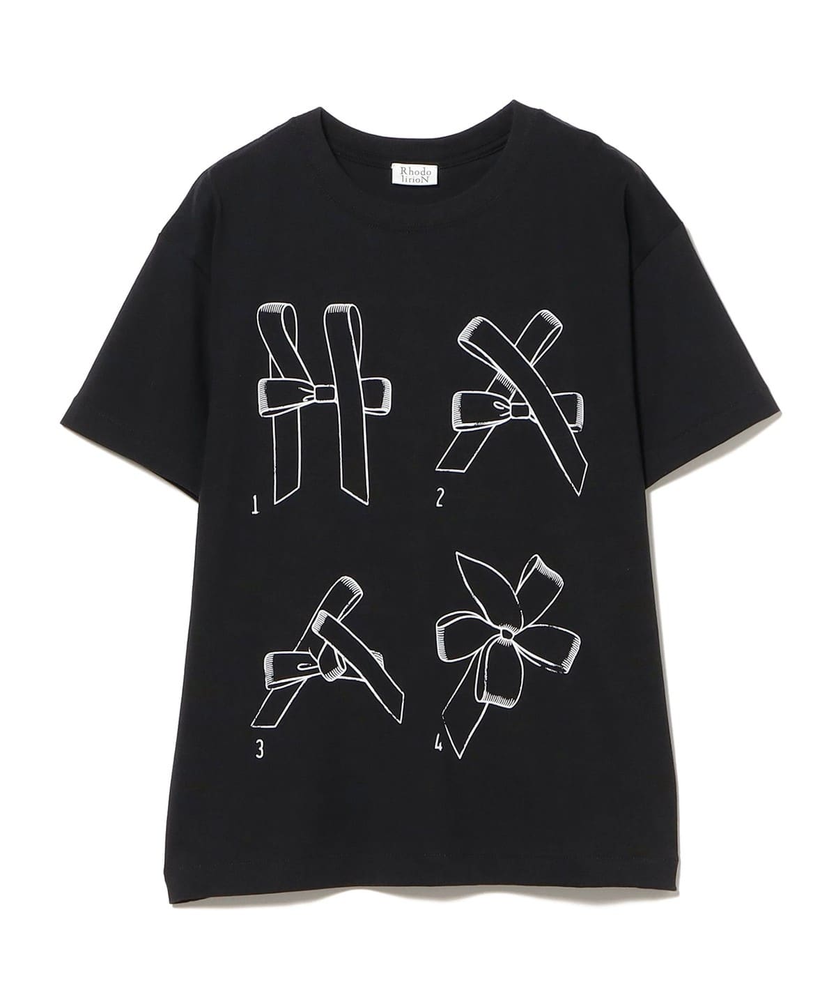 FACETASM × Ray BEAMS 　 別注 Ribbon Tシャツ　黒 Ray BEAMS（レイビームス）の「FACETASM × Ray BEAMS / 別注 Ribbon T