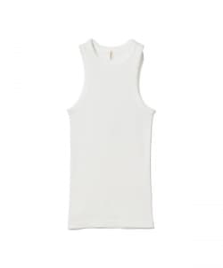 babaco / Cotton/Silk Ribbed Tank Top w/Emb.
