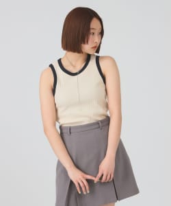 リブ リンガー タンクトップ