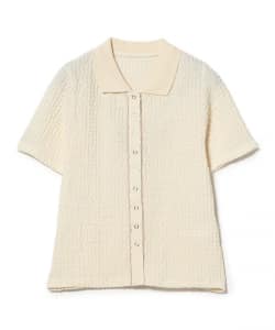 ポロ カラー リング ドット シャツ