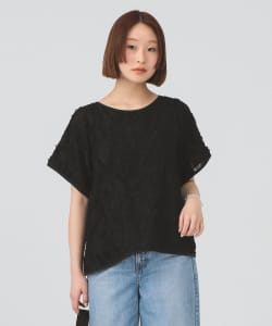 シュリンク ジャカード トップス