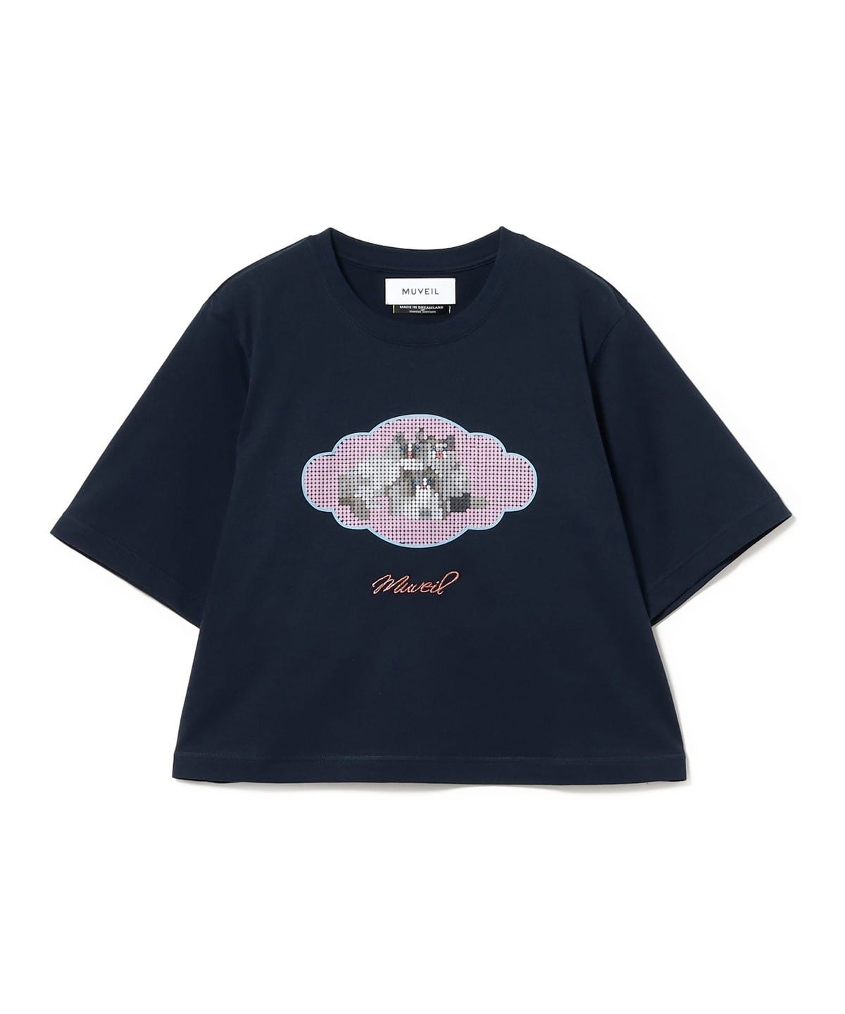 muveil Tシャツ　ネコ　猫　カットソー Ray BEAMS（レイ ビームス）【別注】MUVEIL / Dog Cat T（Tシャツ