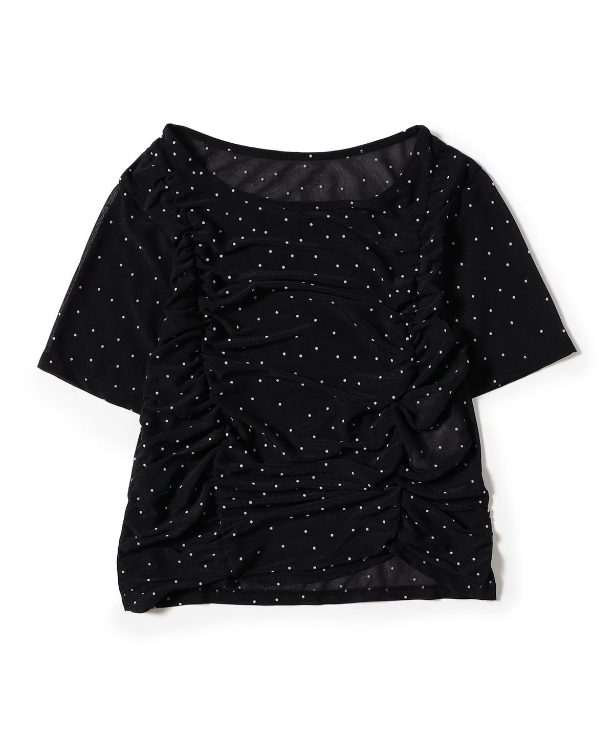 Ray BEAMS（レイ ビームス）シアー ドット ギャザー シーム Tシャツ（T 