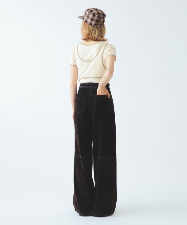 Piping Tank Top Layered T-Shirt