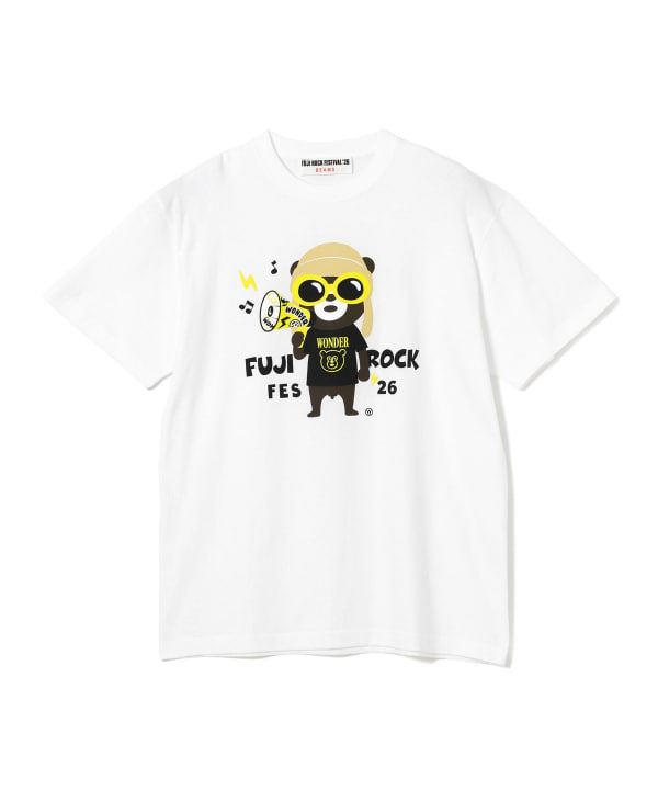 〈女装〉FUJI ROCK FESTIVAL '26 / The Wonderful! design works. / 摇滚喇叭熊T恤（仅限网络销售）