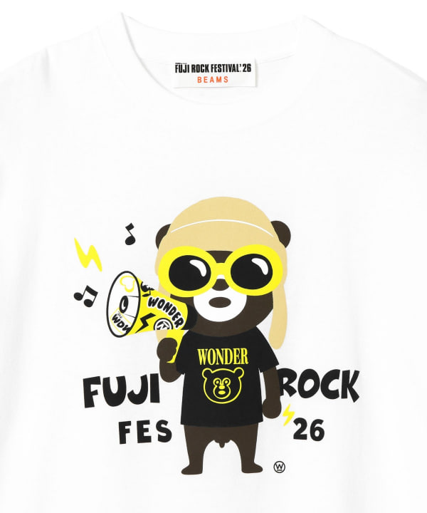 〈女装〉FUJI ROCK FESTIVAL '26 / The Wonderful! design works. / 摇滚喇叭熊T恤（仅限网络销售）