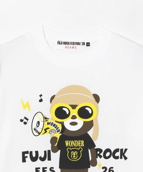 〈女装〉FUJI ROCK FESTIVAL '26 / The Wonderful! design works. / 摇滚喇叭熊T恤（仅限网络销售）