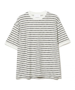 ○UNUSED / コットン ボーダー Tシャツ