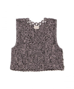 ○babaco / Melange Crochet Ring Short Tank